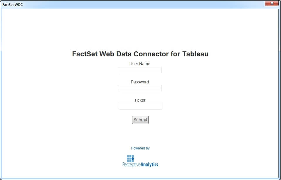 how to get data from factset to tableau on mac